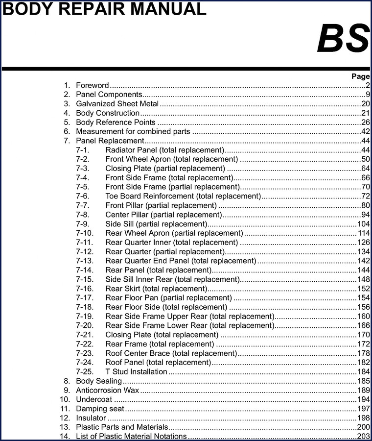 2017 Subaru WRX STI factory body repair manual cover showing car silhouette and manual title