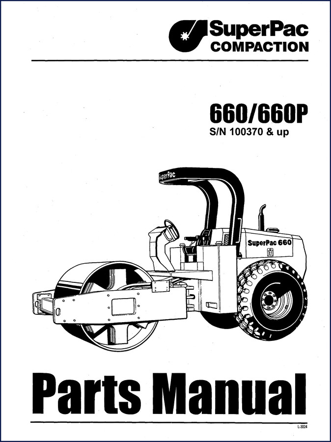 Superpac 660 660P 1998 Parts Catalog cover image – factory OEM manual for roller compaction equipment
