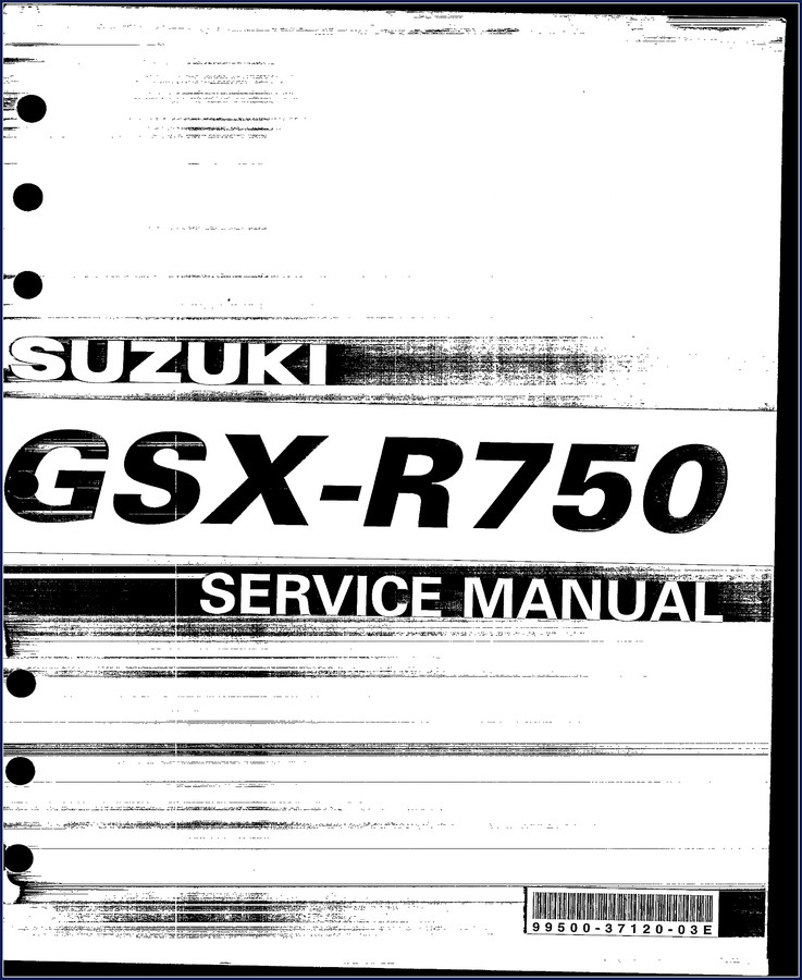Suzuki GSX-R750 Service Manual cover - OEM factory repair manual for GSX-R750 bikes
