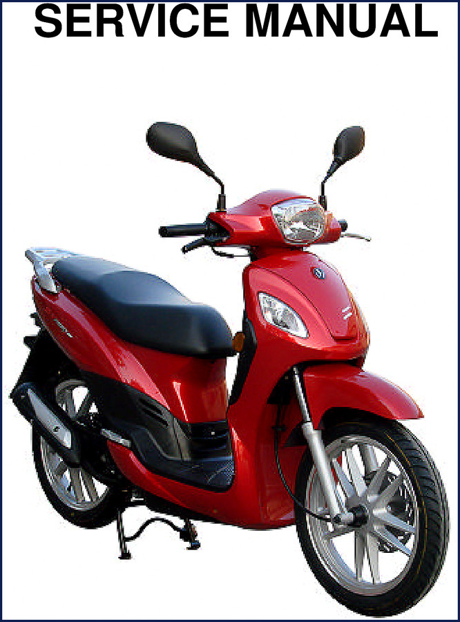 SYM Symphony150 Service Manual cover page with factory diagrams and specs