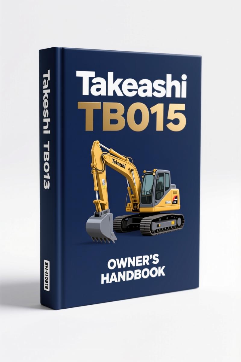 Takeuchi TB015 compact excavator workshop manual cover 1999
