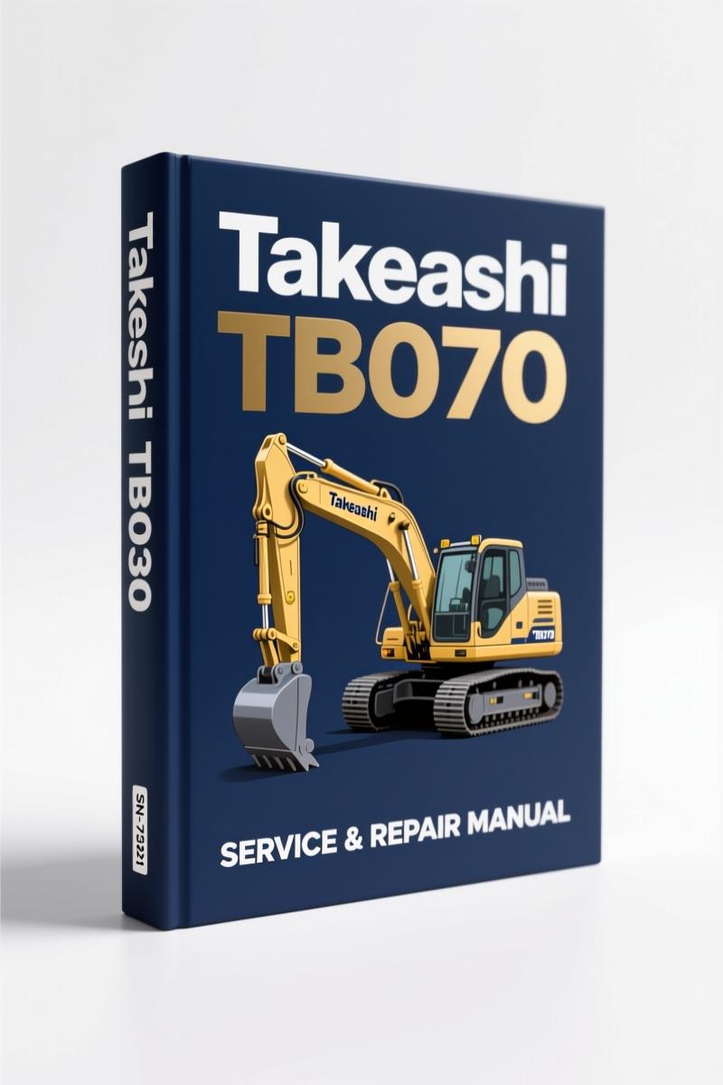 Takeuchi TB070 Parts Catalog cover with OEM markings