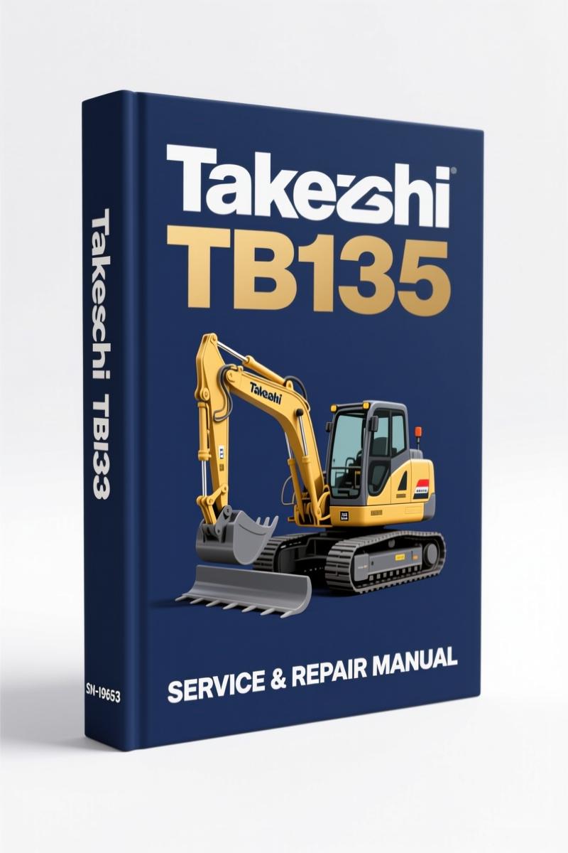 Takeuchi TB135 Parts Catalog factory manual cover, 659 pages OEM construction equipment parts
