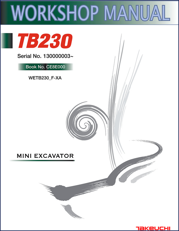 Takeuchi TB230 Workshop Manual - 364 page factory service manual cover