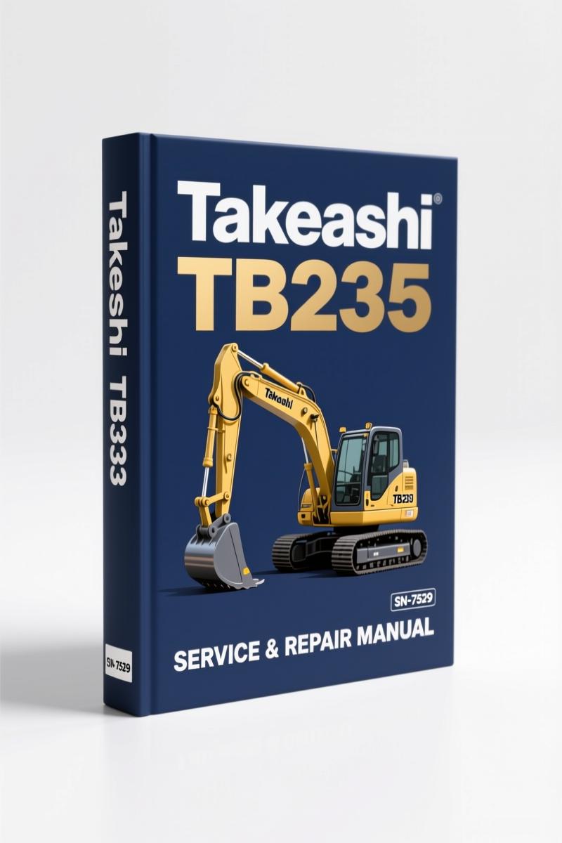 Takeuchi TB235 Parts Catalog cover - 423-page OEM parts manual for mini excavator engine and electrical system