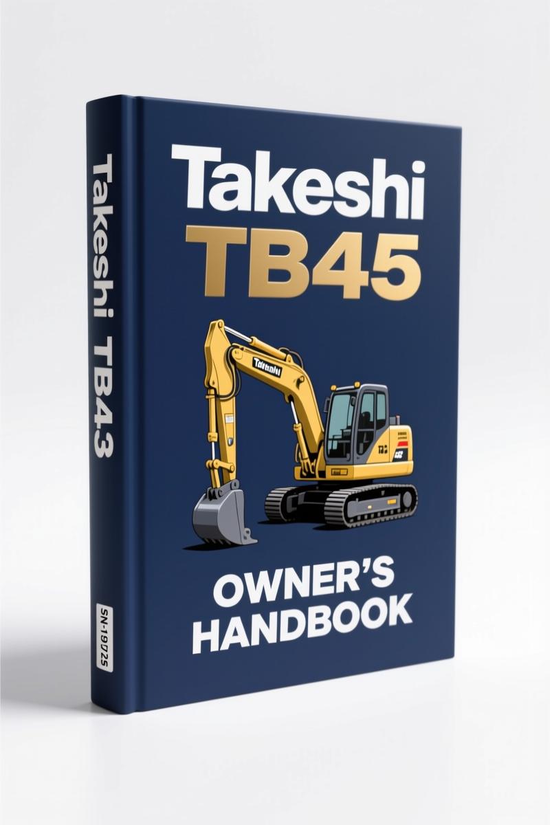 Takeuchi TB45 compact excavator workshop manual cover - 208 pages OEM factory document