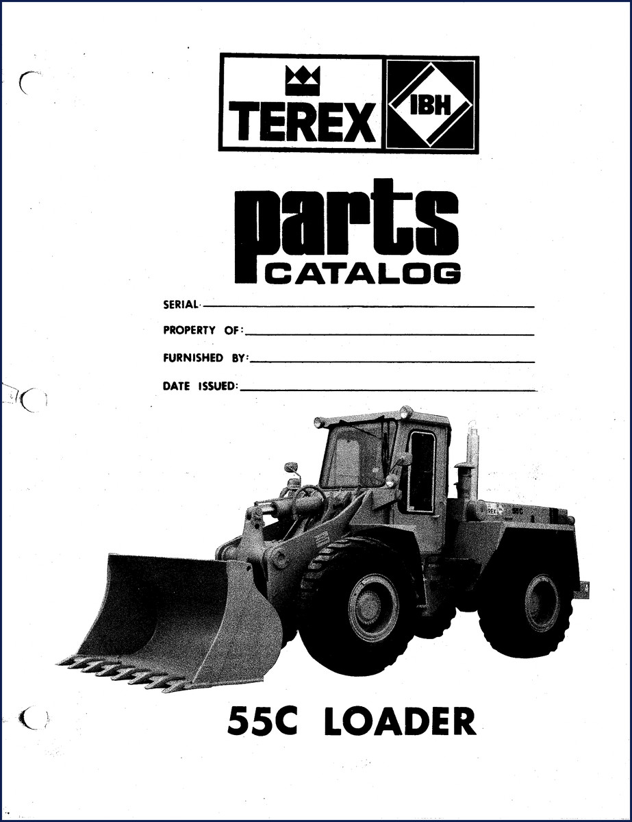 Terex 55C Loader Factory Parts Catalog cover page