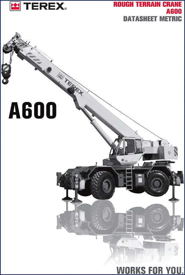 Terex A600 Rough Terrain Crane OEM Technical Manual cover page
