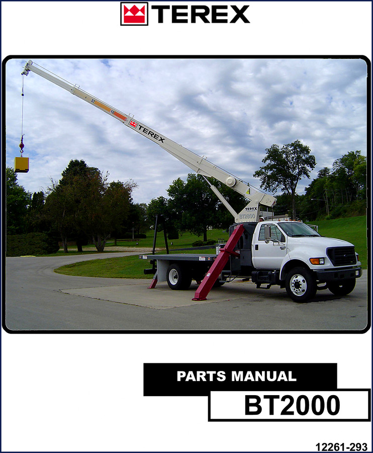 Terex BT2000 Parts Catalog – factory OEM parts manual cover