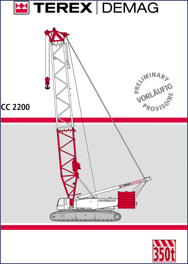 Terex CC 2200 Technical Manual cover - OEM factory documentation for crawler crane