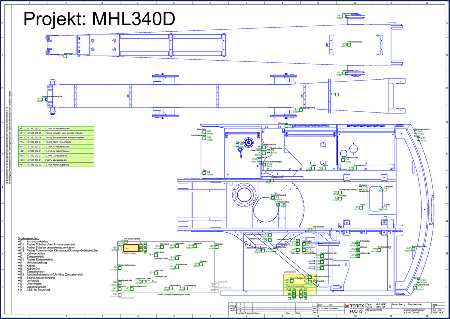 Terex Fuchs MHL340D wiring diagram factory manual cover page