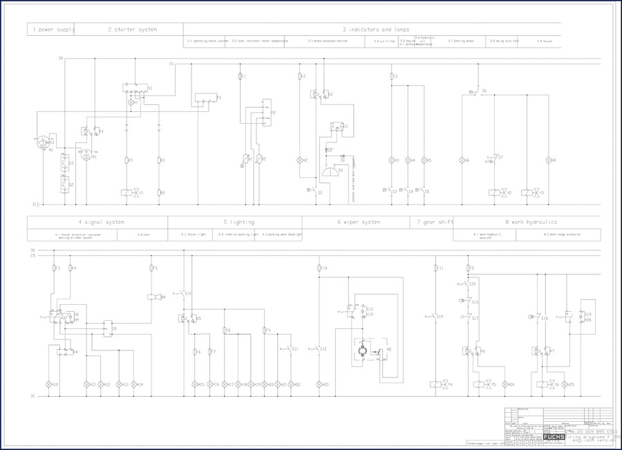 Terex Fuchs Mhl350 Electrical Schematic - 50-page factory wiring diagram manual