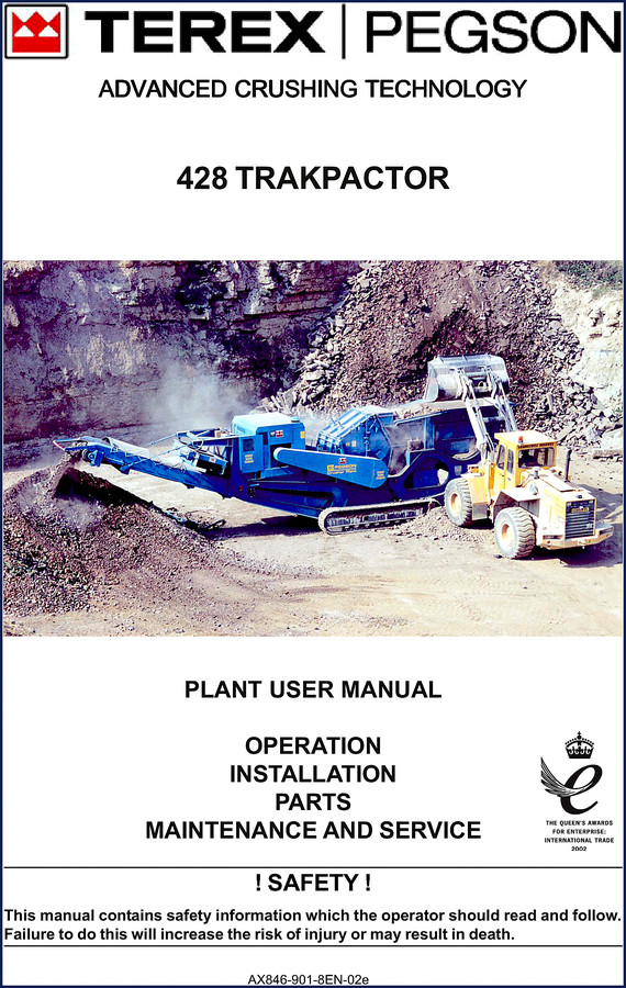 Terex Pegson 428 Trakpactor Operators Manual cover 306 pages