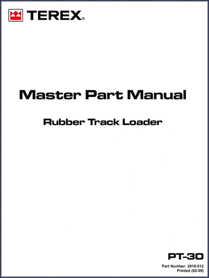 Terex PT-30 2008 Parts Catalog cover – factory OEM document