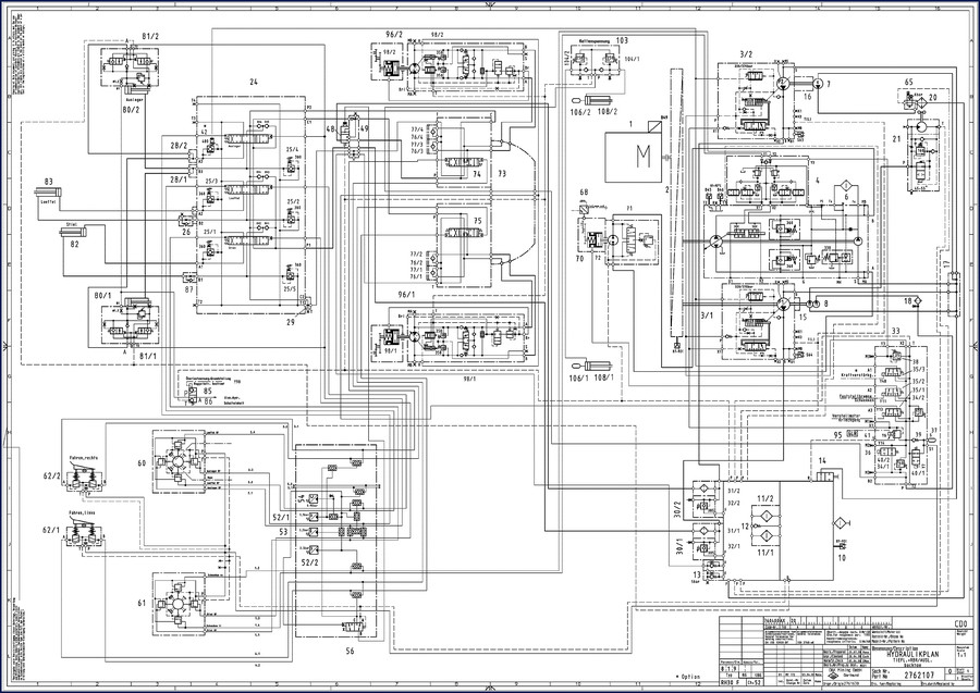 Terex RH 30 F Hydraulic Schematic OEM factory diagram 13 pages