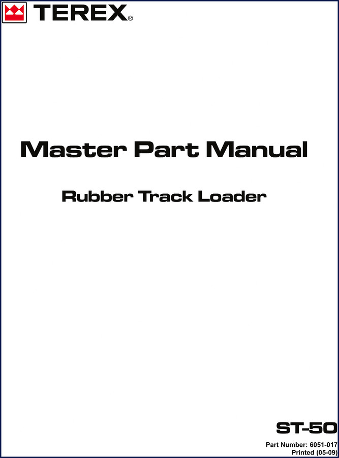 Terex ST-50 2009 Parts Catalog – factory OEM parts breakdown cover