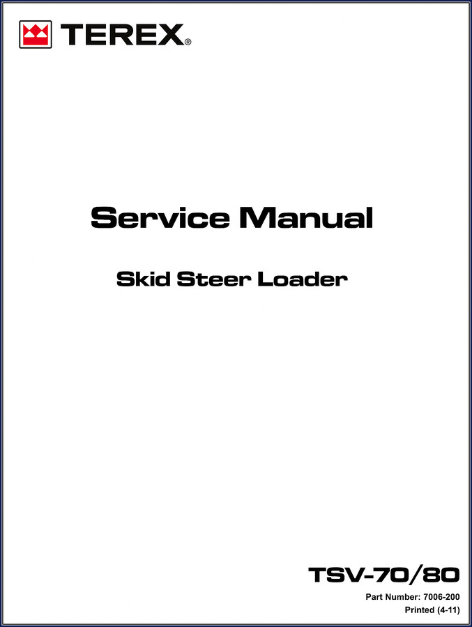 Terex TSV-70 TSV-80 2011 Service Manual cover