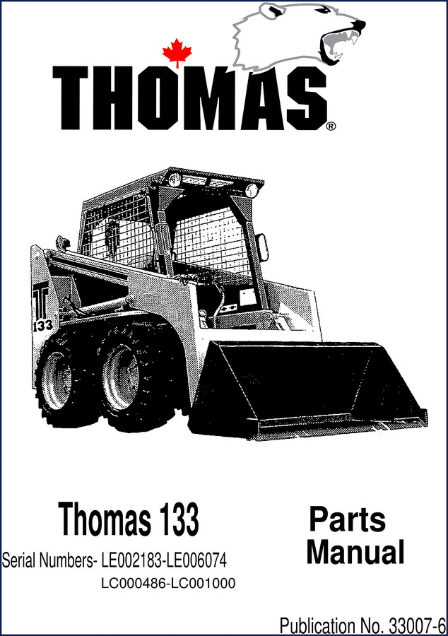 Thomas 133 1994 Parts Catalog cover - factory OEM parts manual