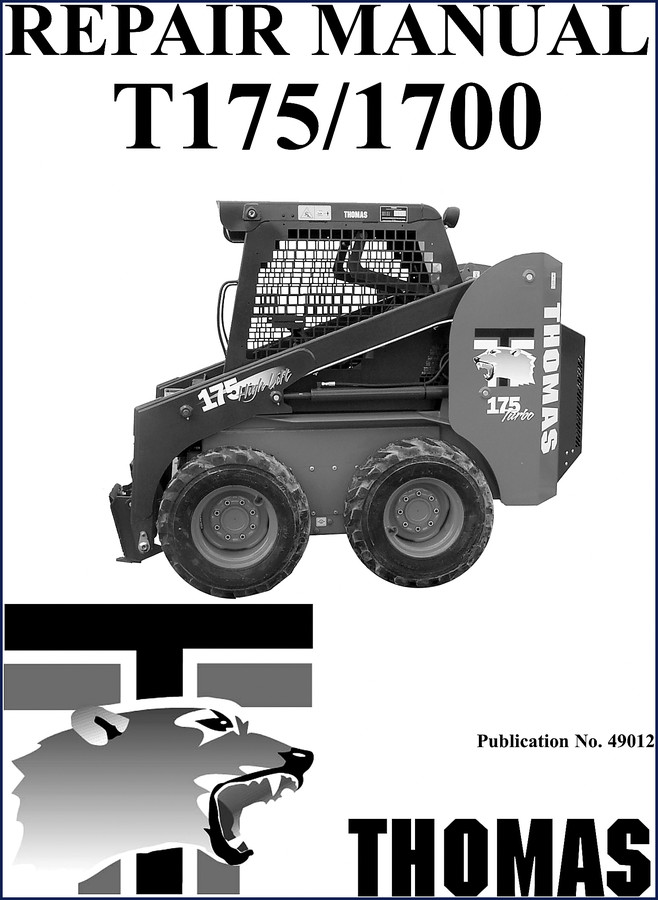 Thomas T175 1700 repair manual cover – factory OEM document 231 pages
