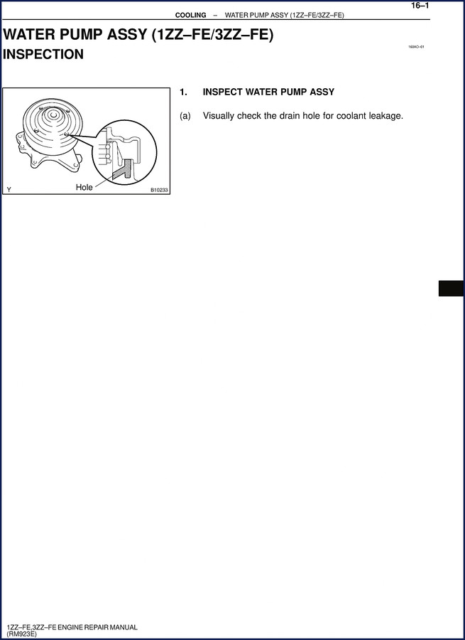 Toyota 1ZZ-FE 2007 Diagnostics Manual cover - factory SFI system manual