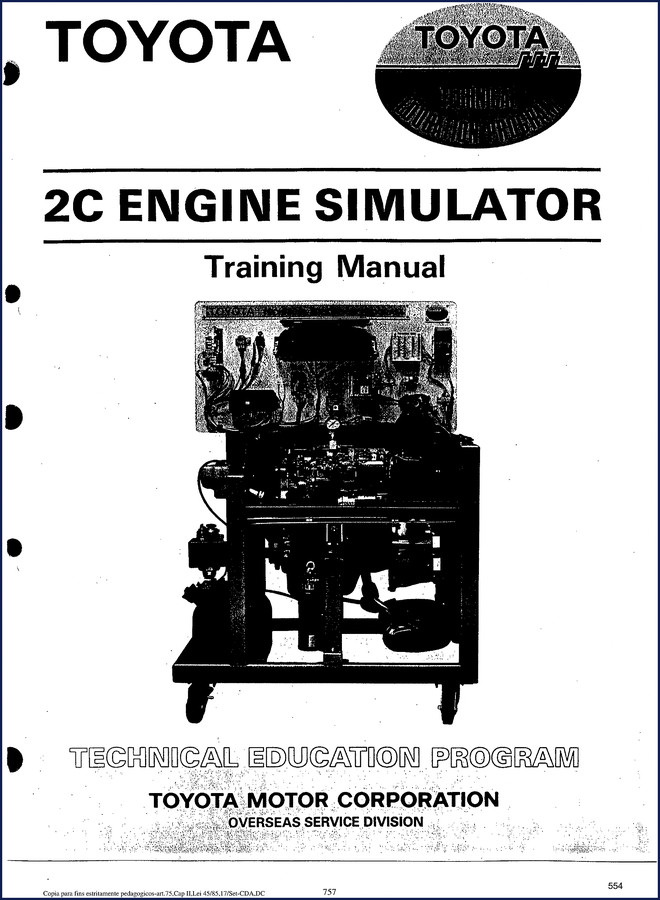 Toyota 2C Training Manual 93-page OEM factory document cover