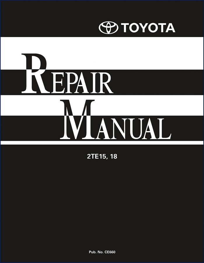 Toyota 2TE15 2TE18 Repair Manual cover page – factory OEM service manual