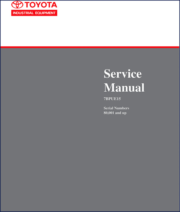 Toyota 7BPUE15 Service Repair Manual cover page