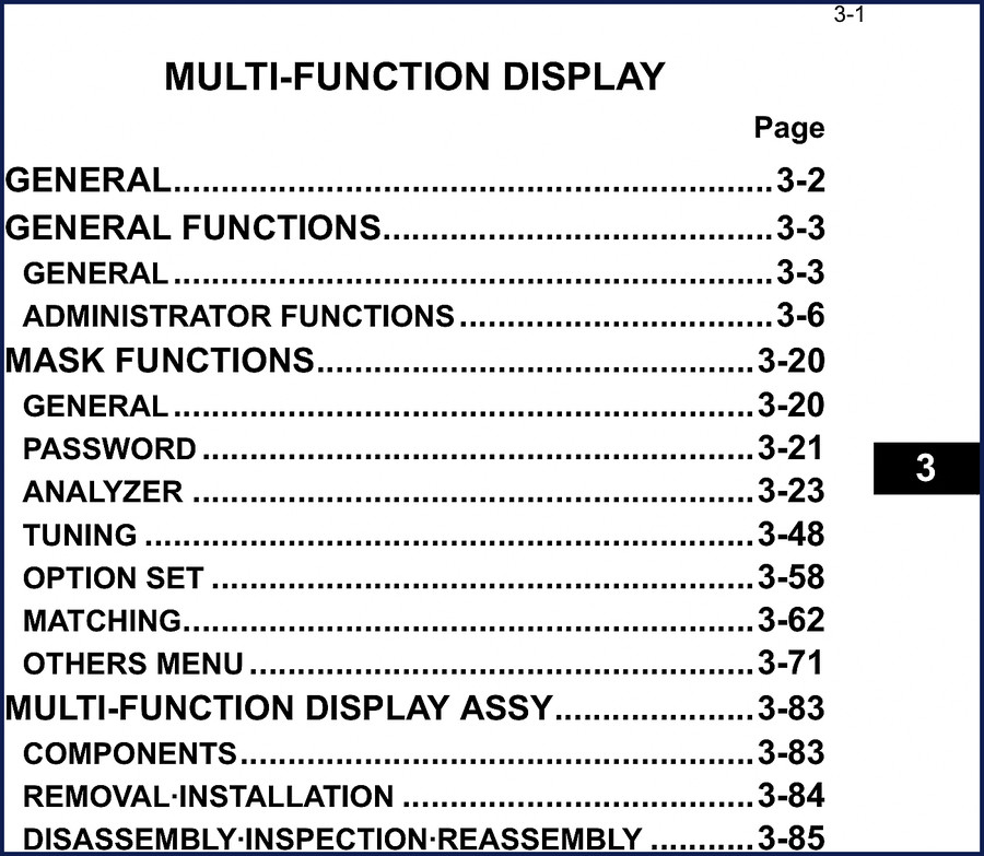 Toyota 8FBC 2011 Service Manual cover – factory OEM multi-function display guide