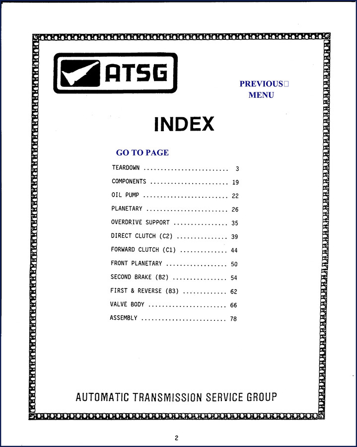 Toyota A-340H transmission technical manual cover – 96 pages factory specifications
