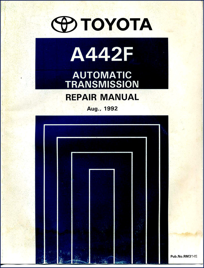 1992 Toyota A442F automatic transmission repair manual cover