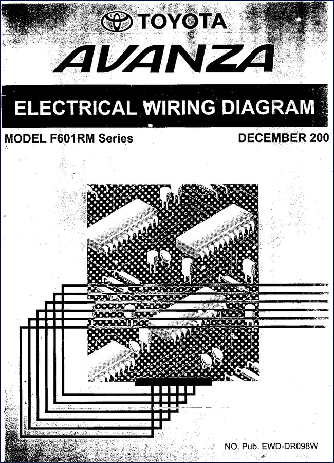 2000 Toyota Avanza Electrical Wiring Diagram – OEM factory schematic cover page