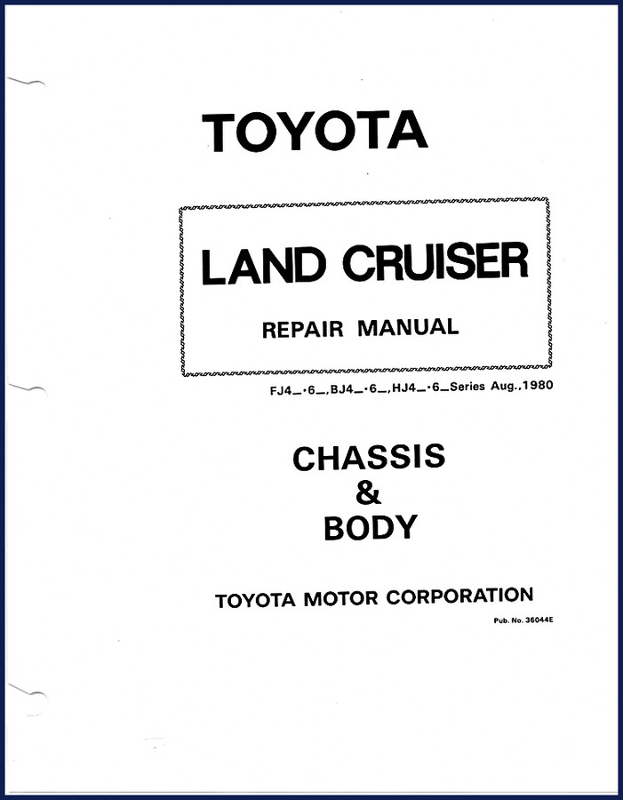 Toyota FJ40 Service Manual – 184 pages, factory OEM, Bandeirante models 1962-1968