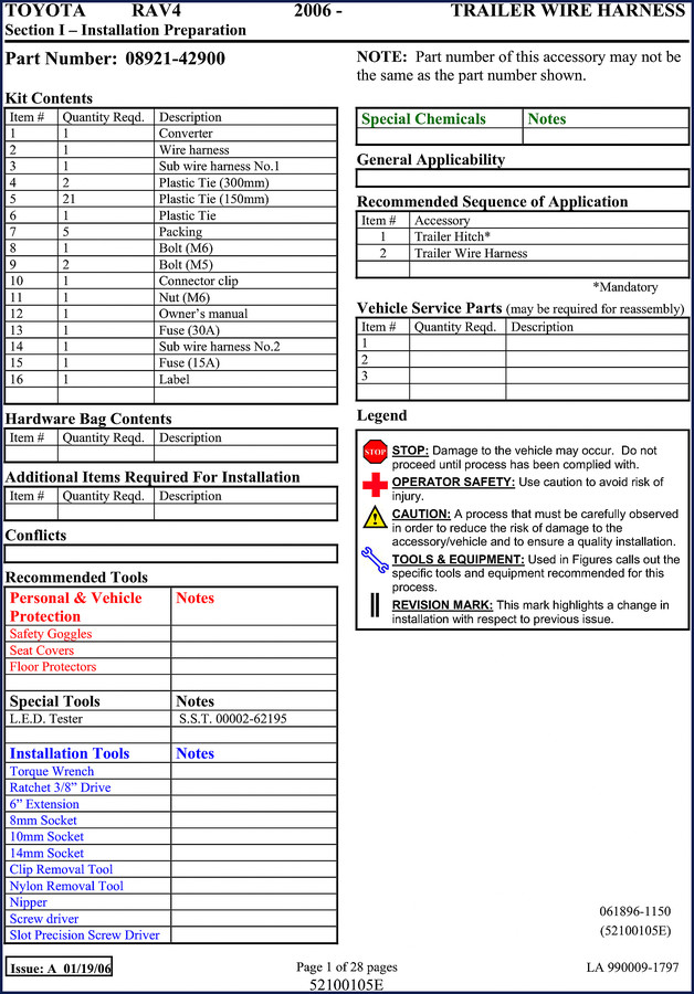 2006 Toyota RAV4 Remote Engine Starter Troubleshooting Manual cover page