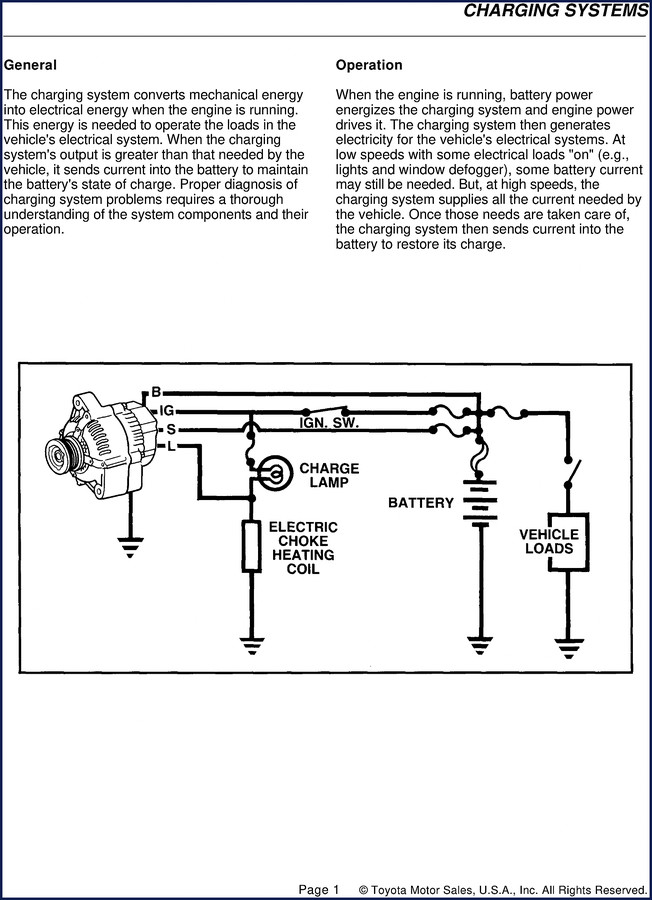 1986 Toyota Tercei Technical Manual cover – OEM factory charging system guide