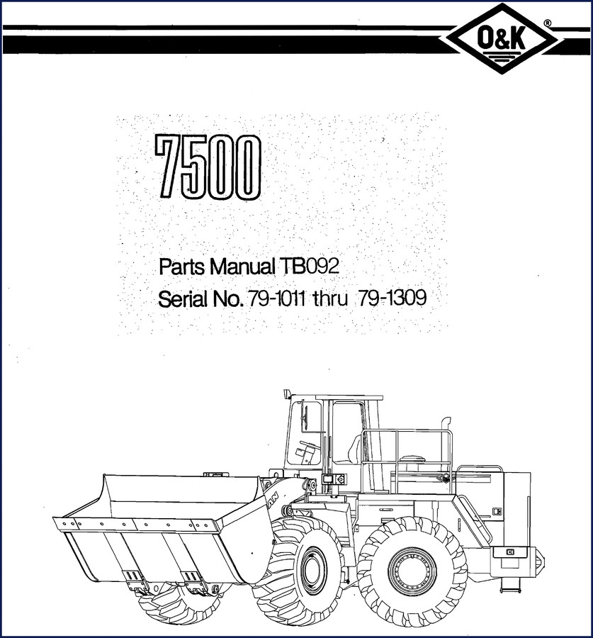 Trojan 7500 1981 Parts Catalog cover – OEM factory 231-page manual