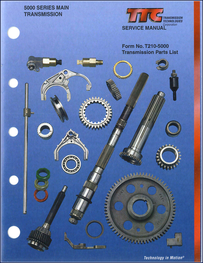 TTC 5652 5000 Series transmission parts catalog cover page with OEM logo