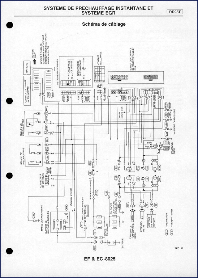 Unknown EF EC TB42E TD42 TB42S wiring diagram manual cover showing engine electrical schematic