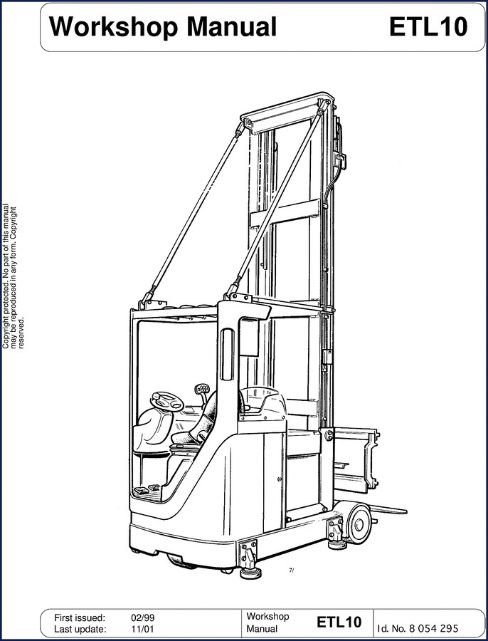 Unknown ETL10 Workshop Manual cover – 352-page factory service manual for ETL10 models