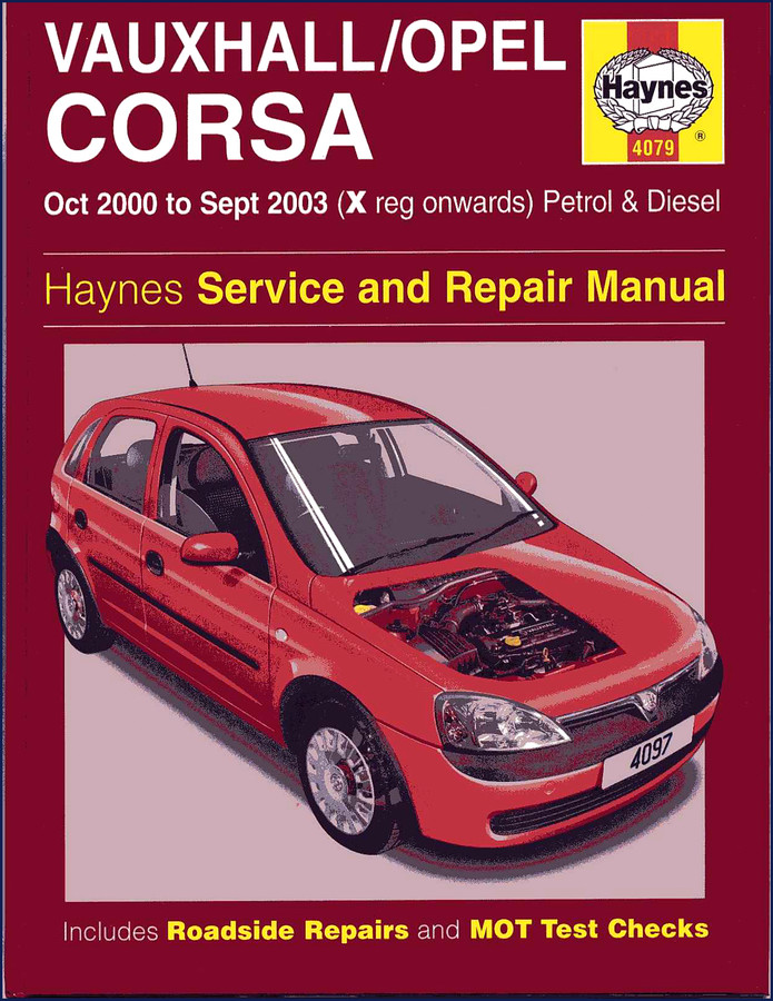 Vauxhall Corsa 2000-2003 Service Manual cover – Haynes manual 388 pages