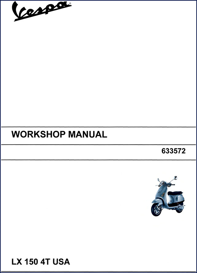 Vespa LX 150 Parts Catalog – ZAPM 448F.5 cover showing engine and driveline components