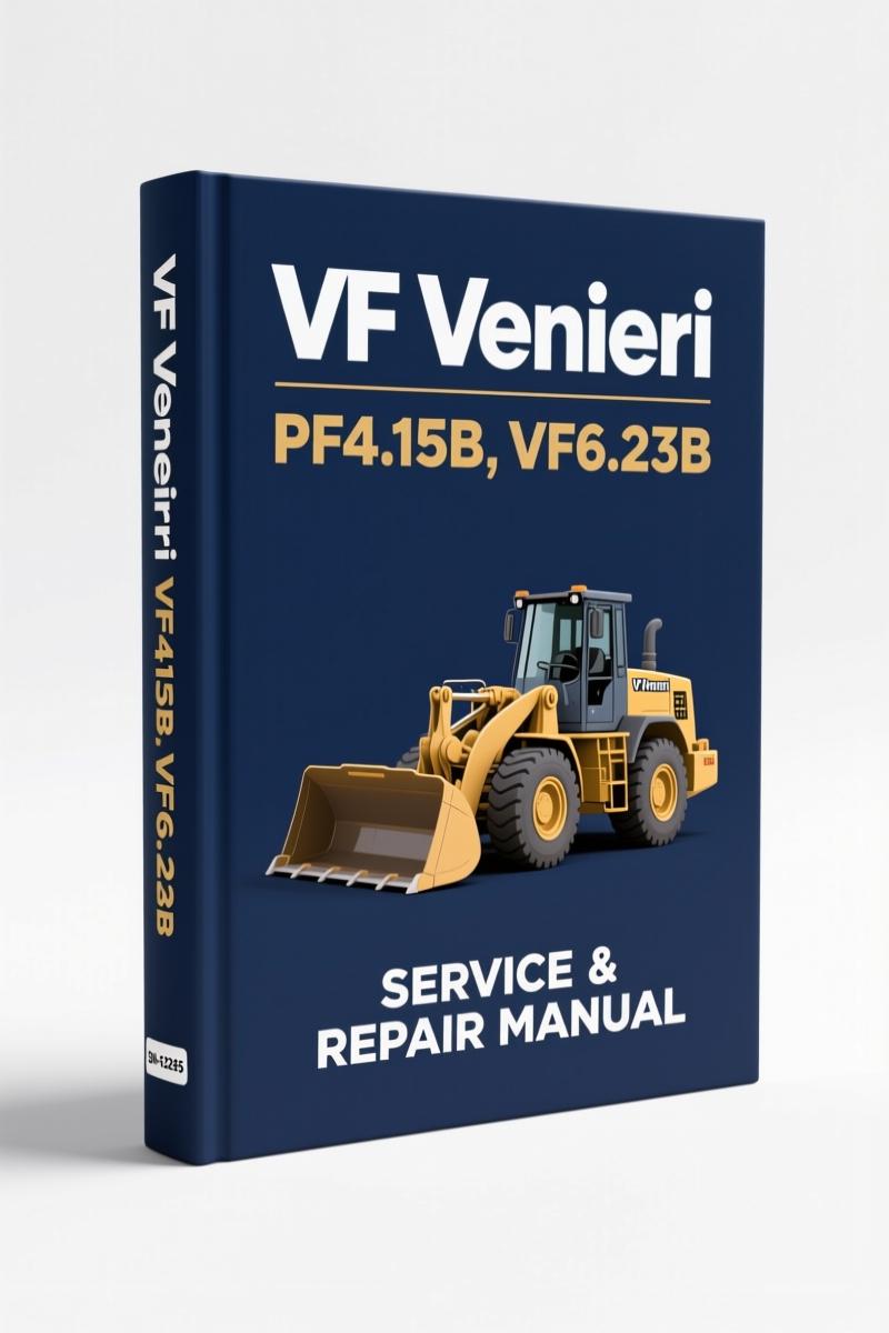 VF Venieri VF4.15B VF6.23B 2008 Parts Catalog cover showing backhoe loader
