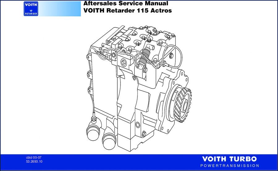Voith Retarder 115 Actros Service Manual cover – 146-page OEM PDF