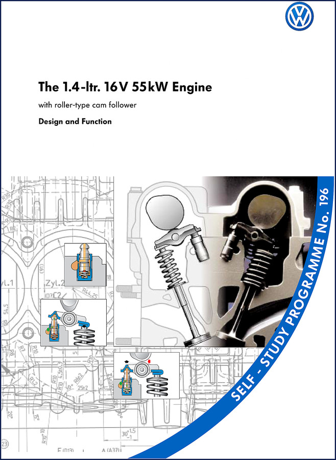 Volkswagen 1.4-ltr. 16V 55kW training manual cover – OEM factory specifications