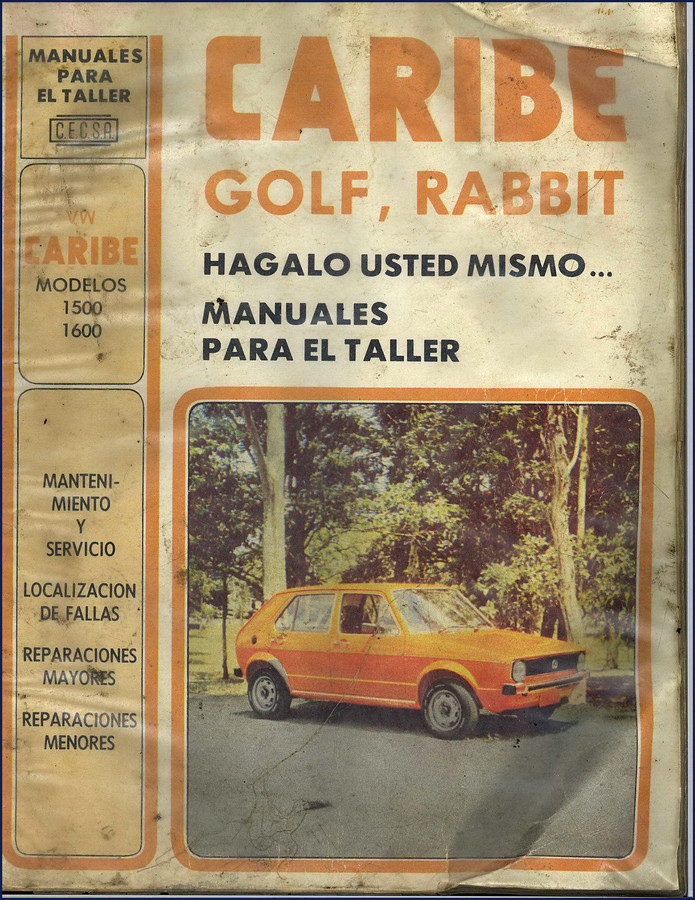 1977 Volkswagen Caribe Golf Rabbit Workshop Manual 97 pages Spanish