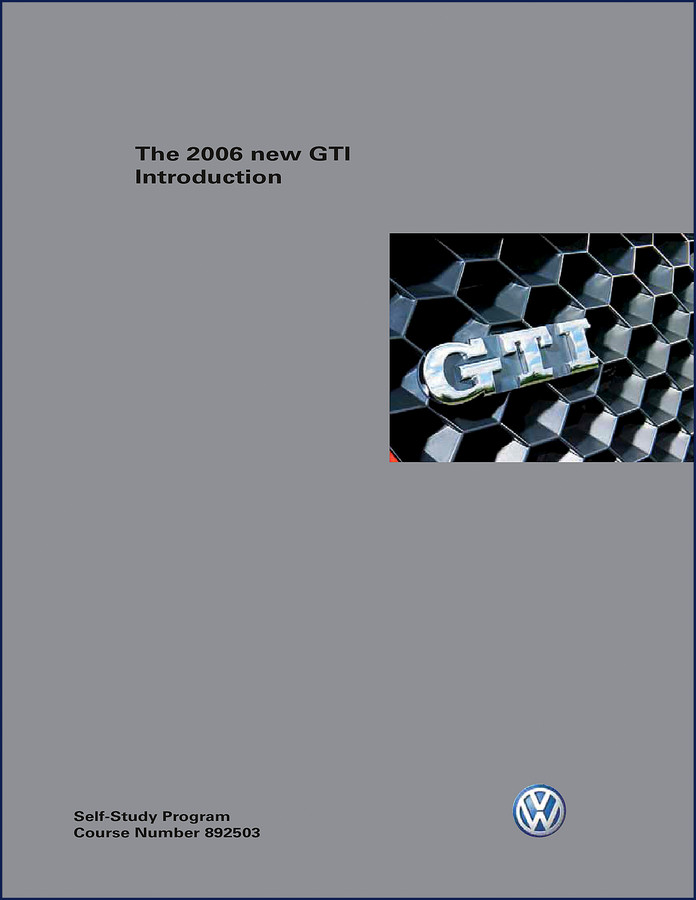 Volkswagen GTI 2006 Training Manual cover page