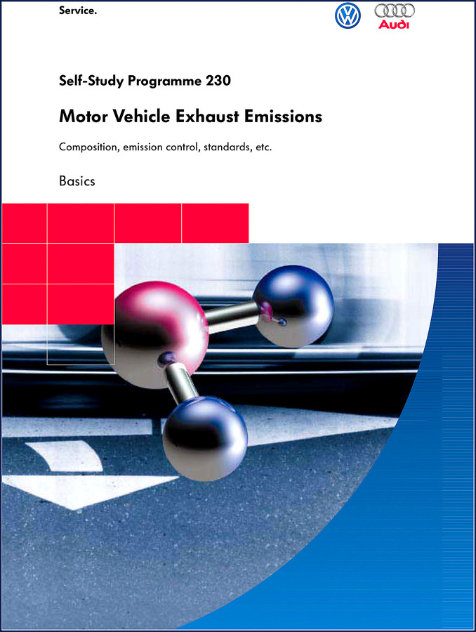 Volkswagen Lupo 3L TDI Training Manual SSP 230 cover showing exhaust emissions system diagram