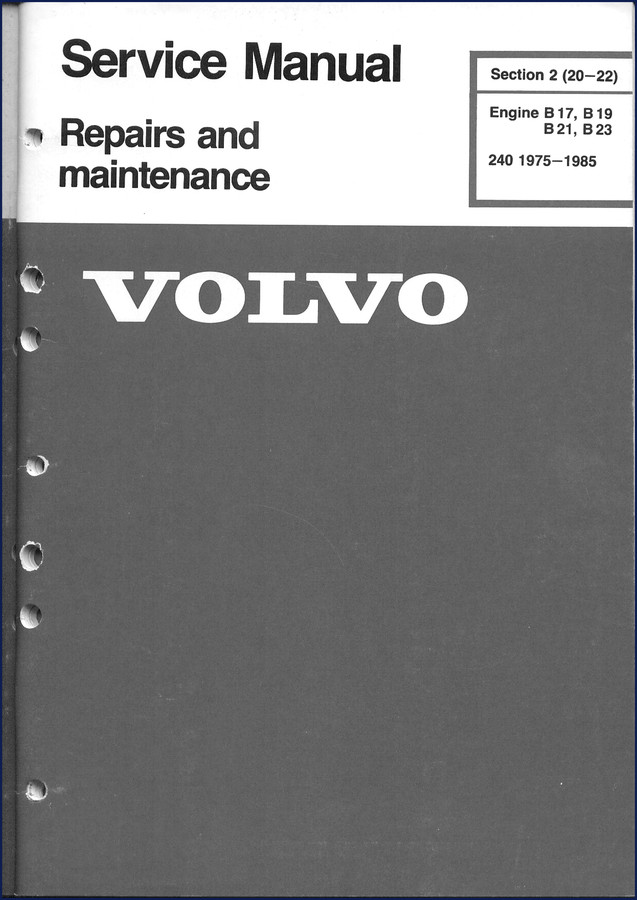 Volvo Penta 240 1984 Service Manual - engine section diagram