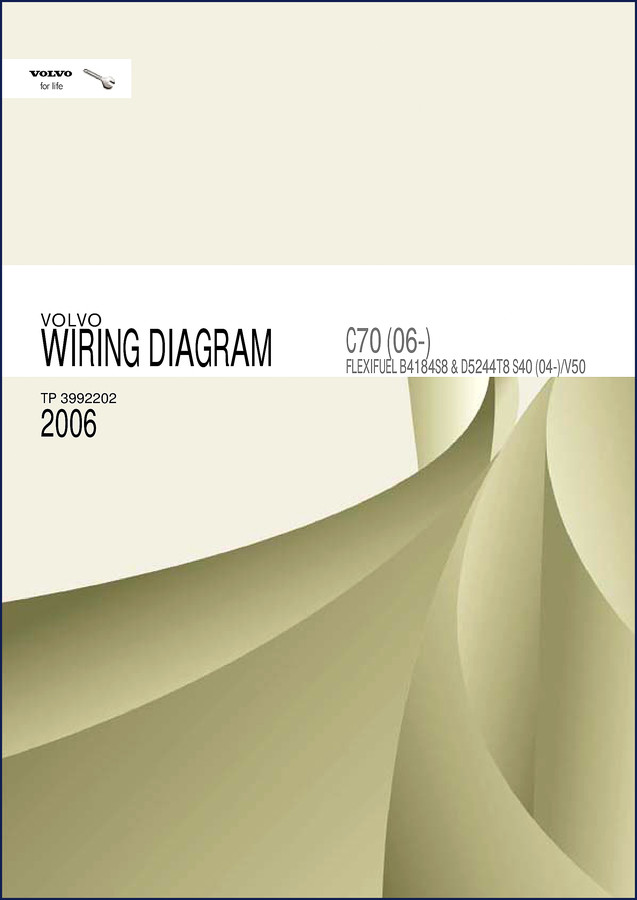 2006 Volvo BM S40 V50 C70 OEM Wiring Diagram manual cover showing factory cable routing and connector views