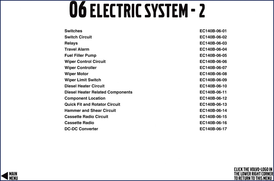 Volvo Penta EC140B Electrical Schematic factory wiring diagram PDF cover