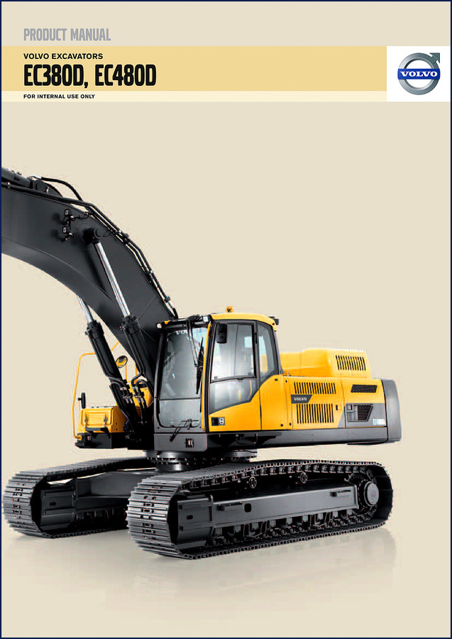 Volvo BM EC380D EC480D Technical Manual cover page showing excavator model and OEM branding